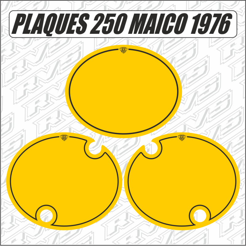 Fonds de plaques Jaune 250 Maico Cross 1976