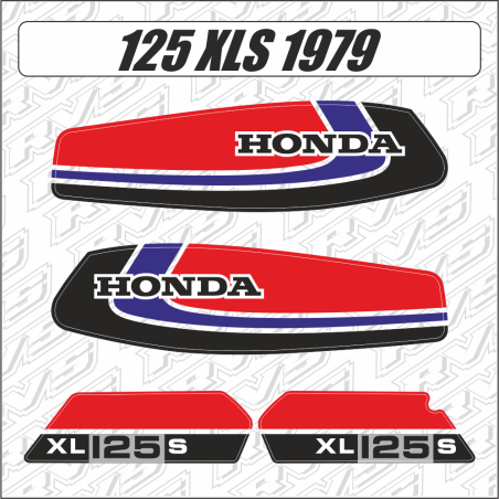 Komplettes Kunststoffkit Honda 125 XLS 78-82 / Honda XLS 125 Kunststoffkit