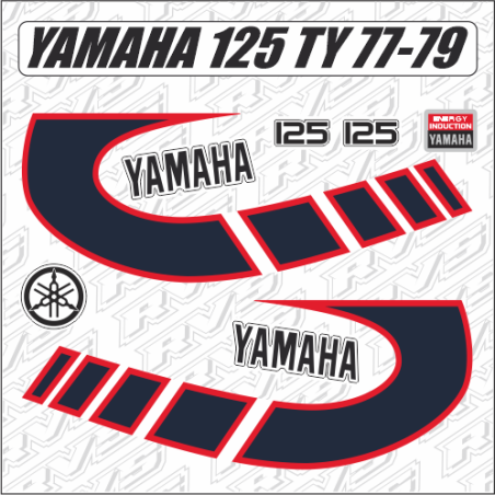 Autocollants Décalcomanies Yamaha TY 125 Par FFSMC Productions – Design Personnalisé Pour Moto